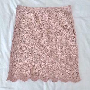 English Rose Mini Skirt In Blush Pink